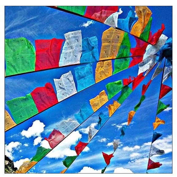 NEW Tibetan Prayer Flags~Patio Or Indoor Decoration - Picture 1 of 7